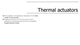 Thermal actuators