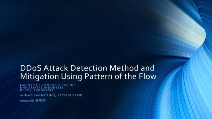ddos attack detection method and mitigation using pattern of the flow
