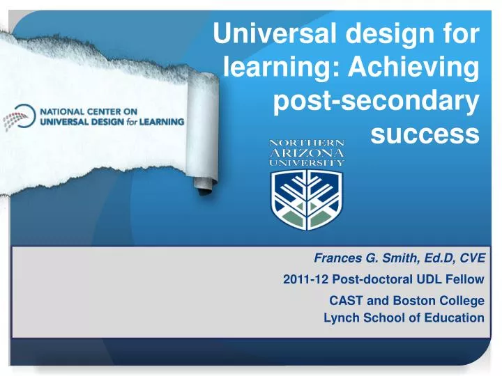 universal design for learning achieving post secondary success