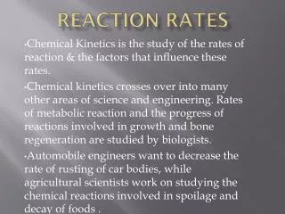 Reaction Rates