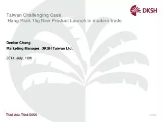 Taiwan Challenging Case Hang Pack 15g New Product Launch in modern trade
