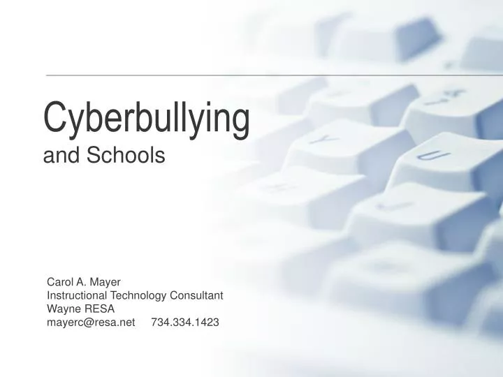 cyberbullying and schools