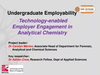 Undergraduate Employability Technology-enabled Employer Engagement in Analytical Chemistry