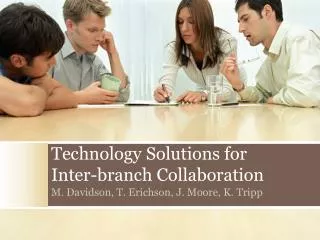 Technology Solutions for Inter-branch Collaboration