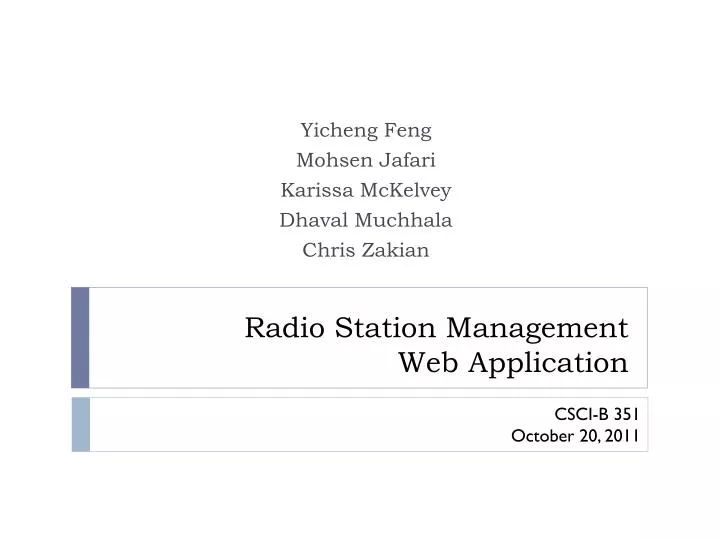 radio station management web application