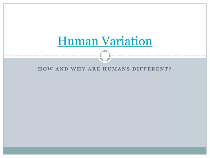 human variation