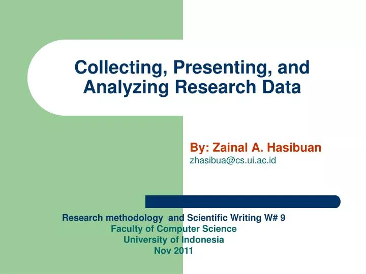 collecting presenting and analyzing research data
