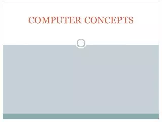 COMPUTER CONCEPTS