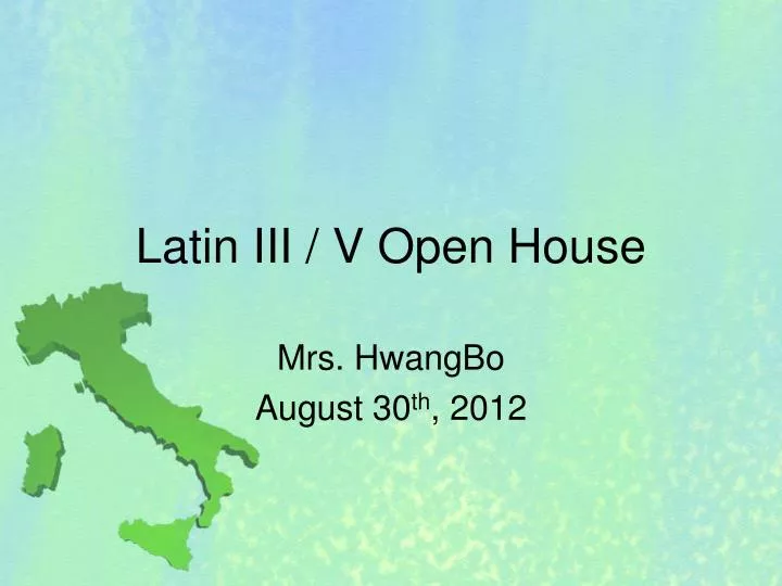 latin iii v open house