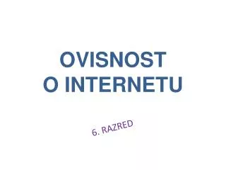 ovisnost o internetu