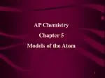 AP Chemistry Chapter 5 Models of the Atom - slide 1