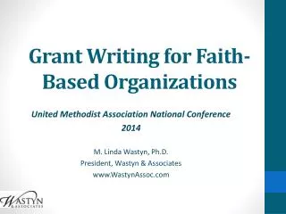 Grant Writing for Faith-Based Organizations