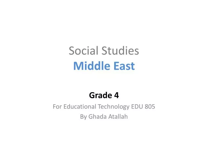 social studies middle east