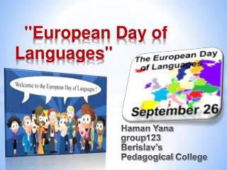 &quot; European Day of Languages &quot;