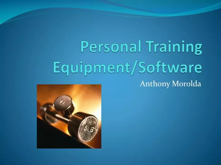 personal training equipment software