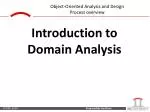 Introduction to Domain Analysis - slide 1