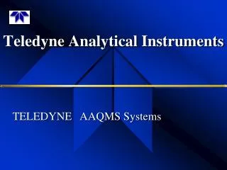 Teledyne Analytical Instruments