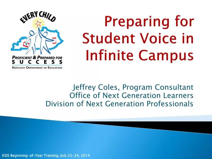 preparing for student voice in infinite campus