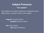 Subject Pronouns - slide 1