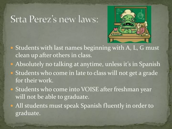 srta perez s new laws