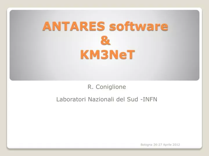 antares software km3net