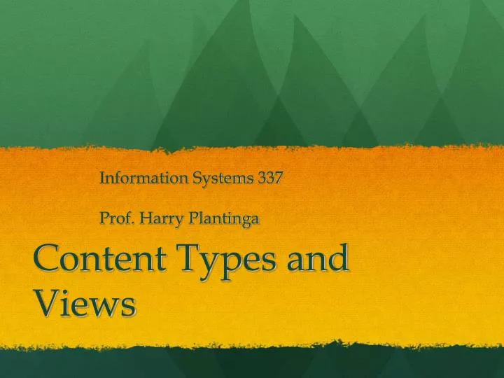 content types and views