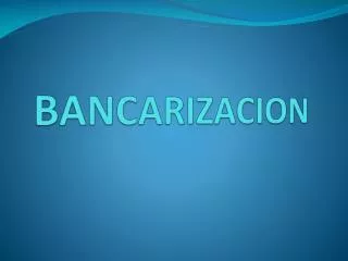 bancarizacion