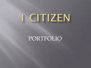 1 citizen