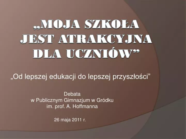 moja szko a jest atrakcyjna dla uczni w