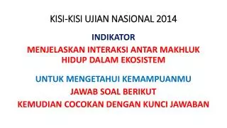 kisi kisi ujian nasional 2014
