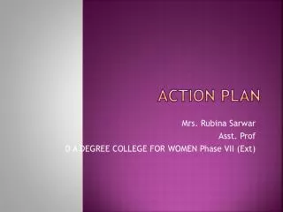 action plan