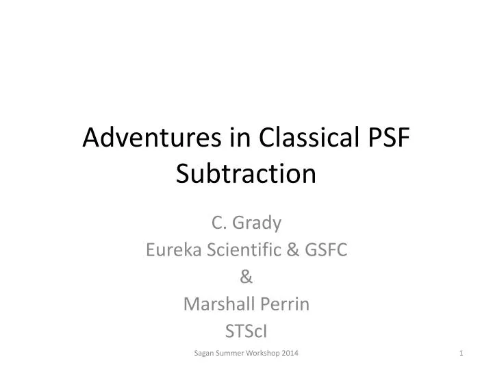adventures in classical psf subtraction