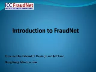 Introduction to FraudNet