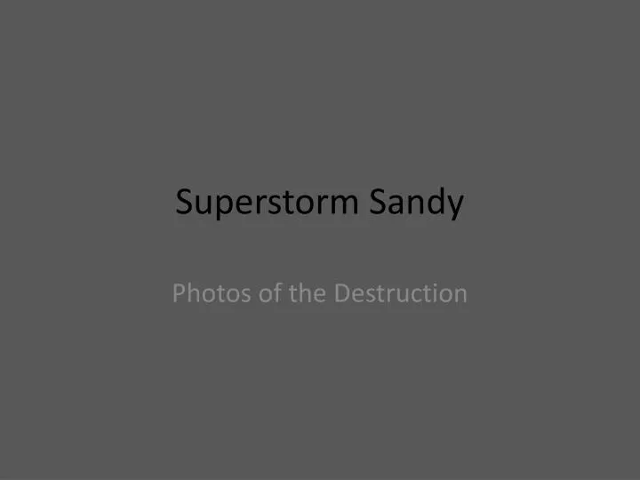 superstorm sandy