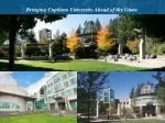 Bringing Capilano University Ahead of the Game - slide 1