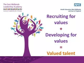 Recruiting for values + Developing for values = Valued talent