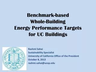 Benchmark-based Whole-Building Energy Performance Targets for UC Buildings