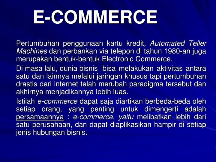 e commerce