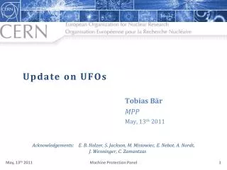 Update on UFOs