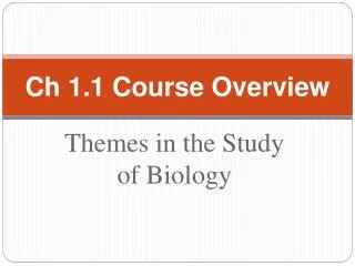 Ch 1.1 Course Overview