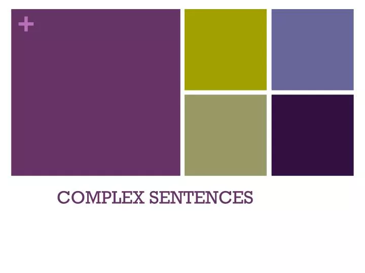 complex sentences