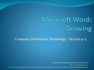Microsoft Word: Drawing