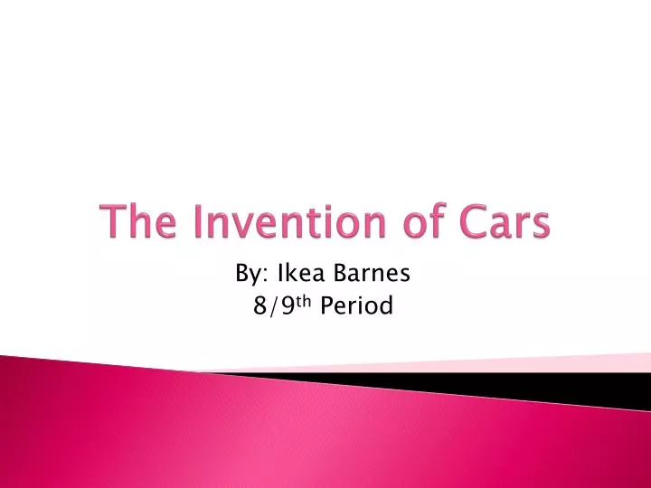 the invention of cars