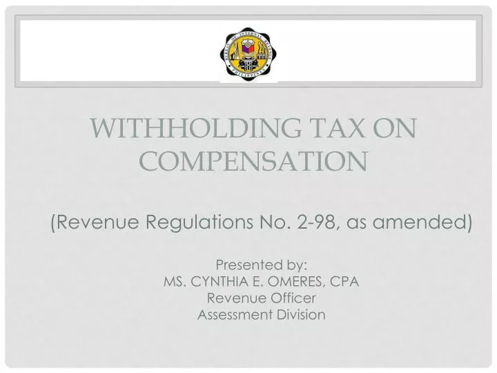 withholding tax on compensation