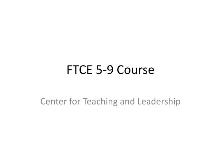 ftce 5 9 course