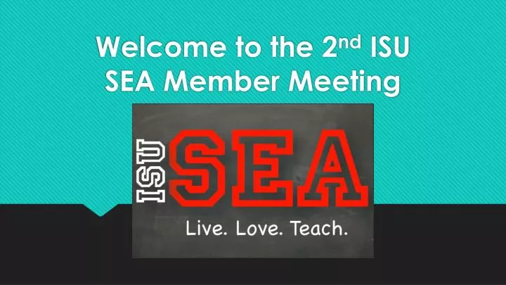 welcome to the 2 nd isu sea member meeting