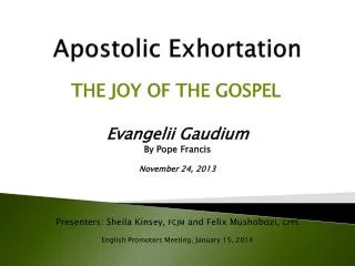 Apostolic Exhortation