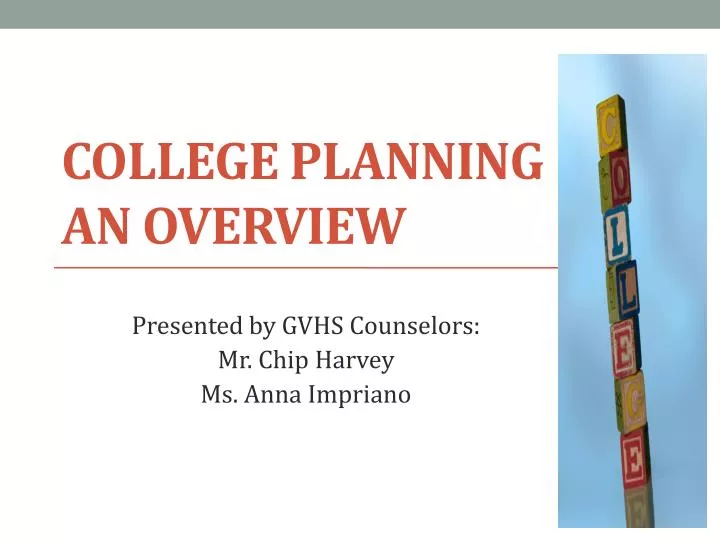 college planning an overview