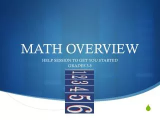 MATH OVERVIEW