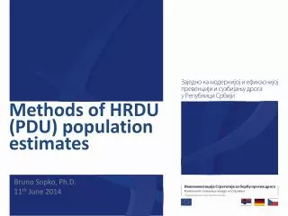 Methods of HRDU (PDU) population estimates